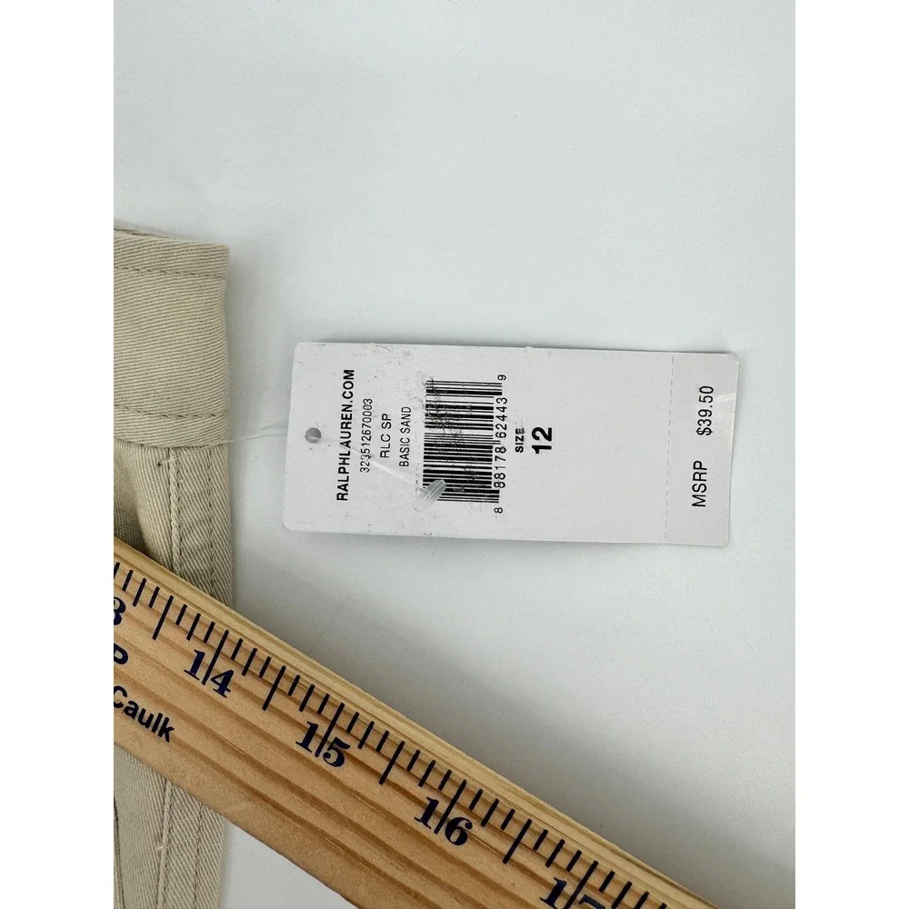 Polo Ralph Lauren Womens Cargo Shorts 12 New Basic Sand Beige Cotton Chino‎ - Picture 9 of 14